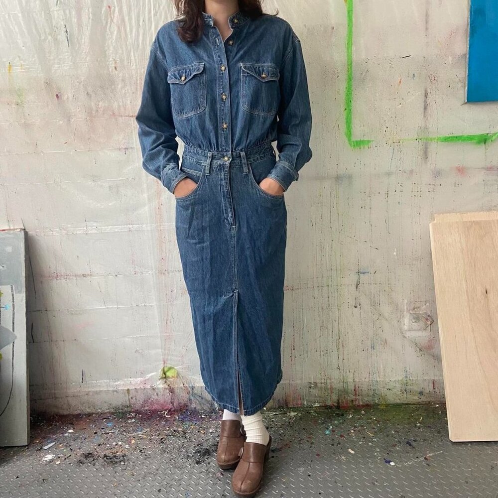 vintage denim dress